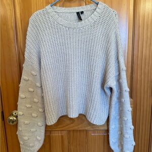 moon & madison Textured Cream/Tan Sweater